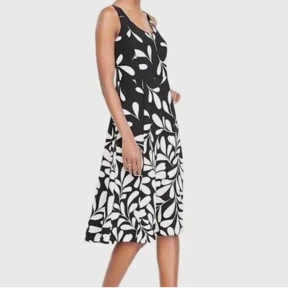 Ann Taylor | Leaf Patterned Dress, Size 00, NWT - Picture 11 of 12